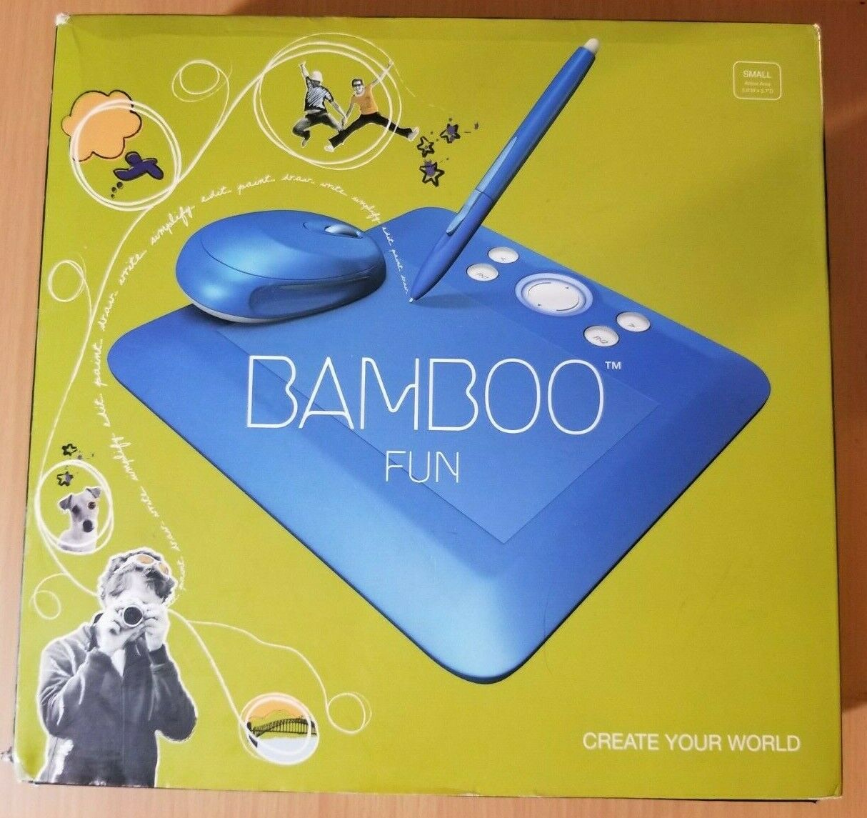 Bamboo Fun CTE450B drawing touch pen tablet complete w/ box