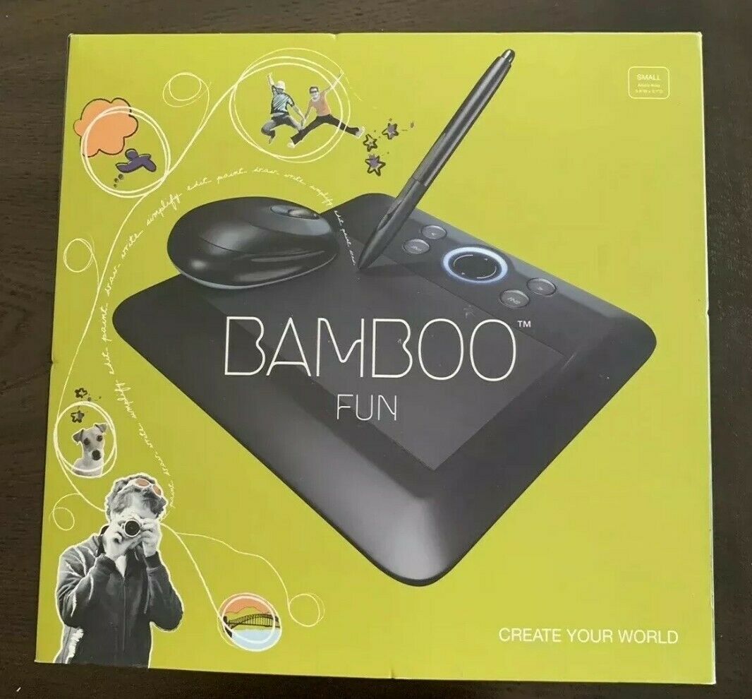 Wacom Bamboo CTE450K Fun Drawing Graphics Tablet Pad, Pen, Pen Holder + Mouse