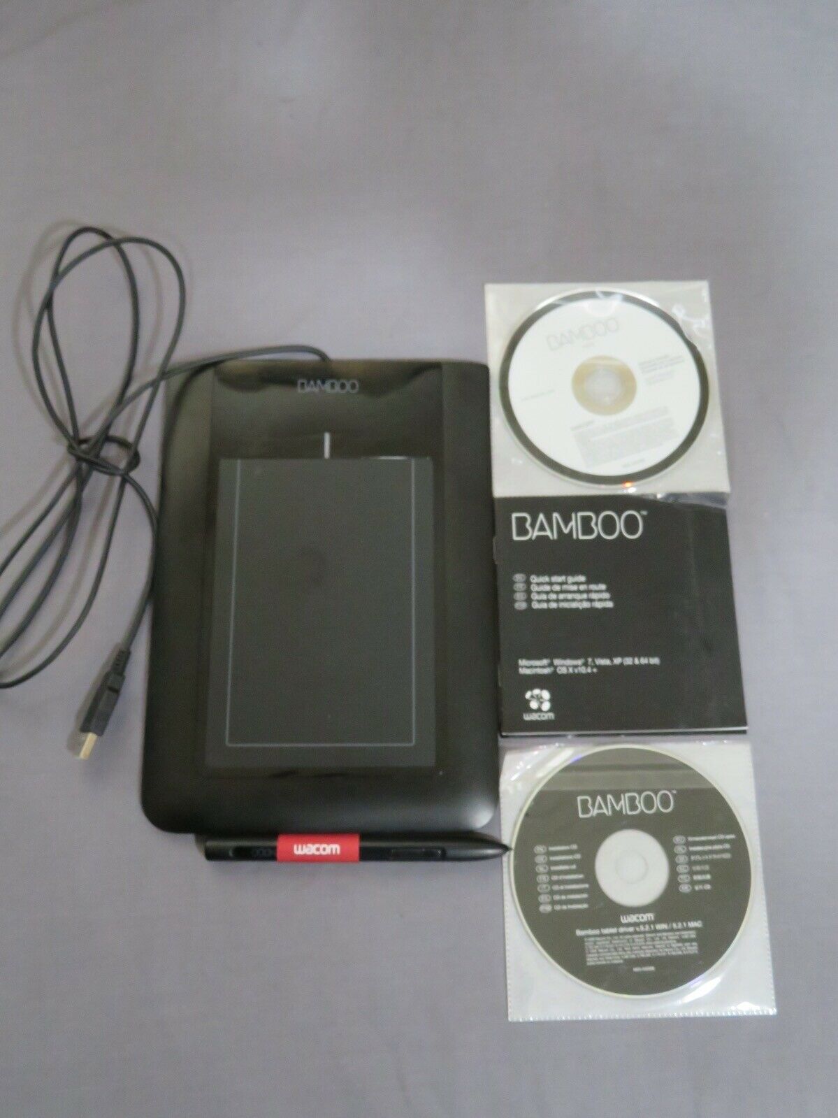 Wacom Bamboo Tablet CTL-460 Graphics Drawing Tablet INCLUDES PEN