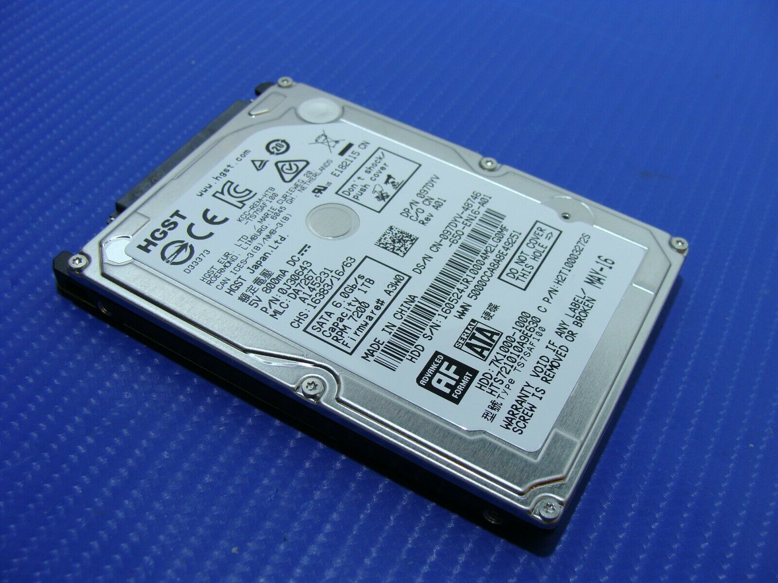 Dell Alienware 17.3" 17 R4 OEM Laptop Hard Disk Drive 7200RPM 97DYV GLP*