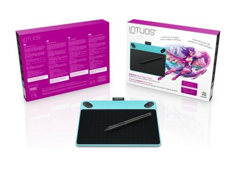 NEW! Wacom Intuos COMIC Small BLUE Pen & Touch Digital Graphic Tablet PC & Mac