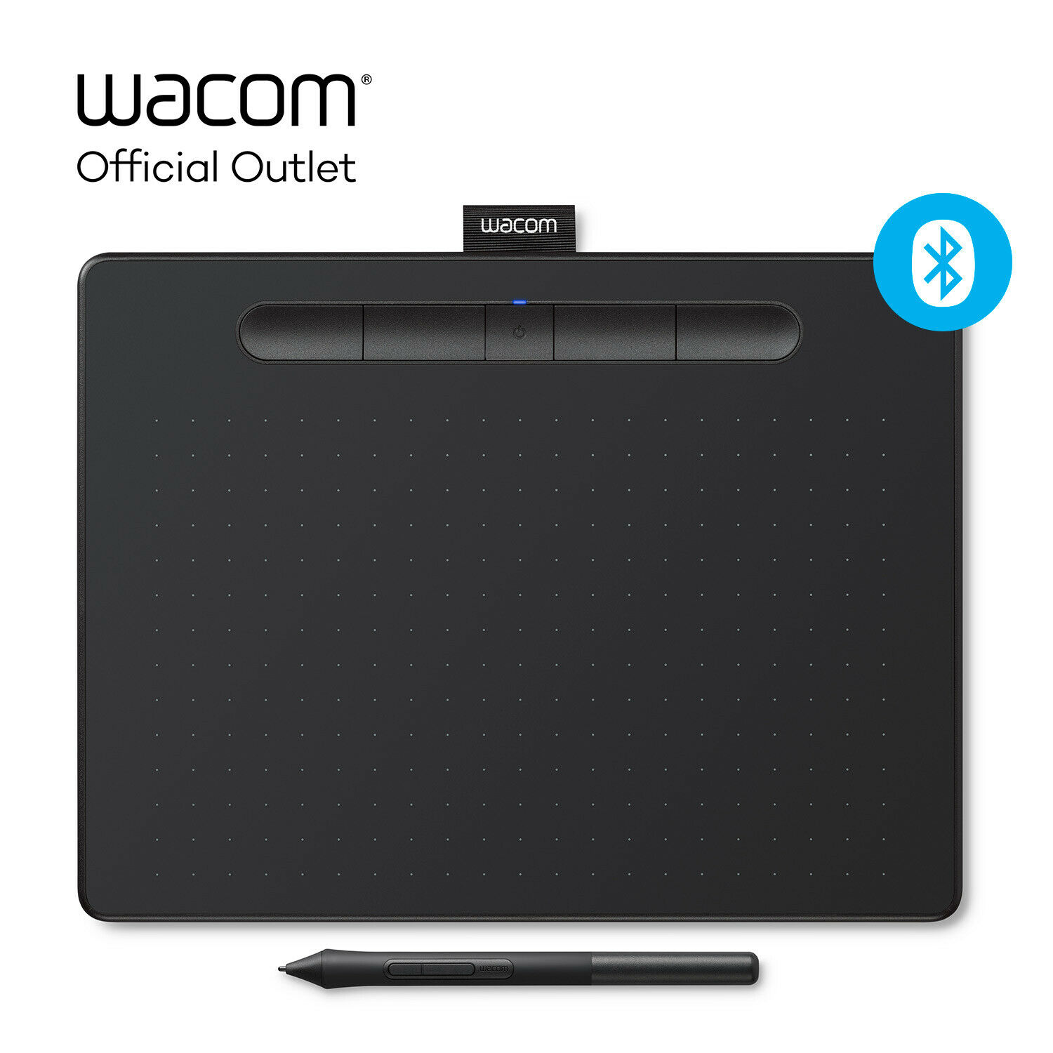 Wacom Intuos Wireless Graphics Tablet, 3 Bonus Software, Black 10.4"x 7.8" CT...