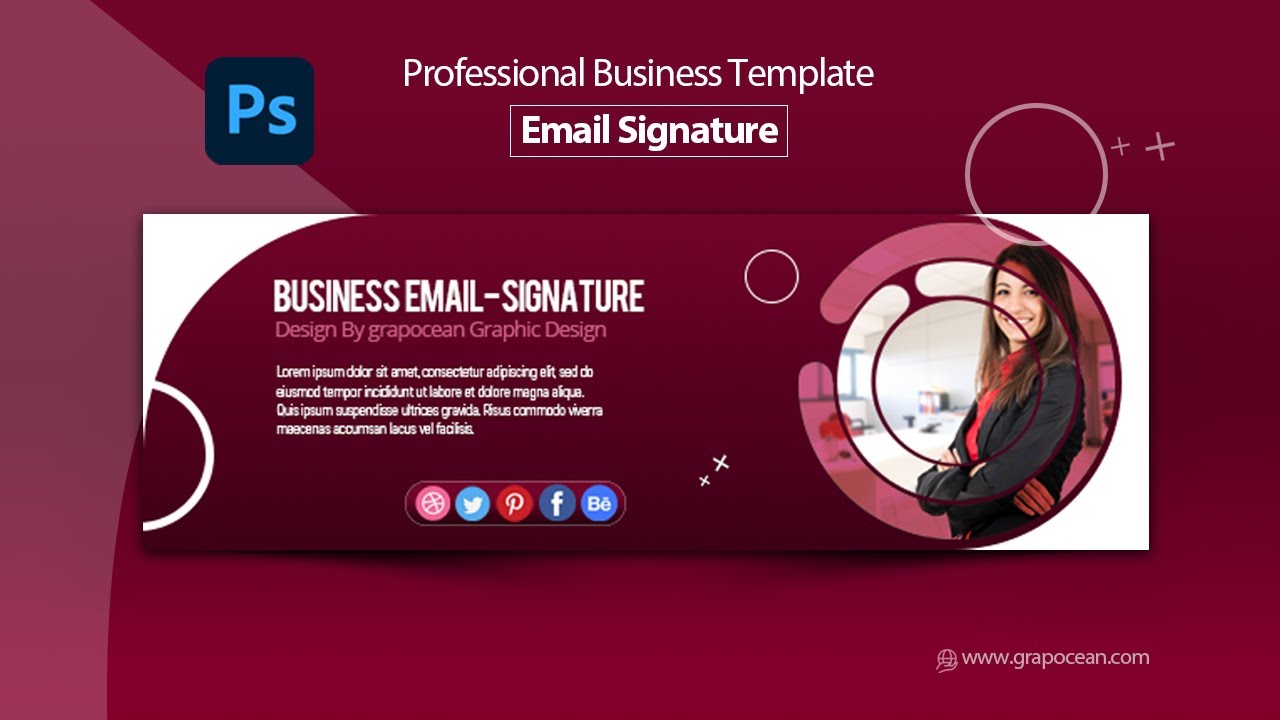 Creative Email Signature Design | Adobe Photoshop Cc