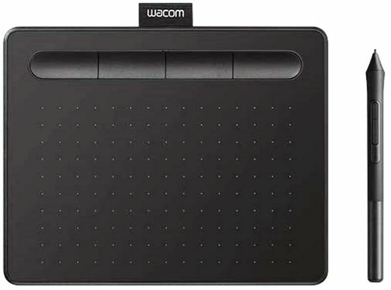 Wacom CTL4100 Intuos Graphics Drawing Tablet with Software, 7.9" X 6.3", Black,