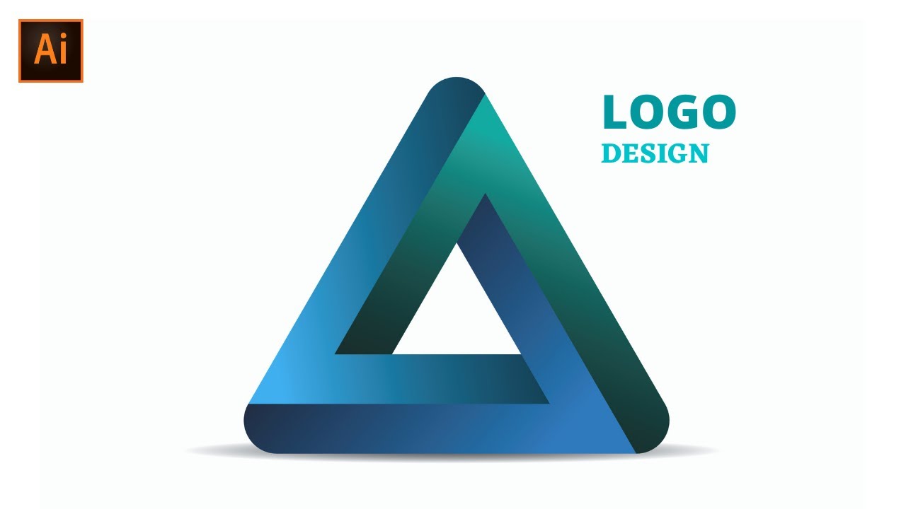 How to logo design in adobe illustrator | Triangle logo design tutorials | Simple/professional logos