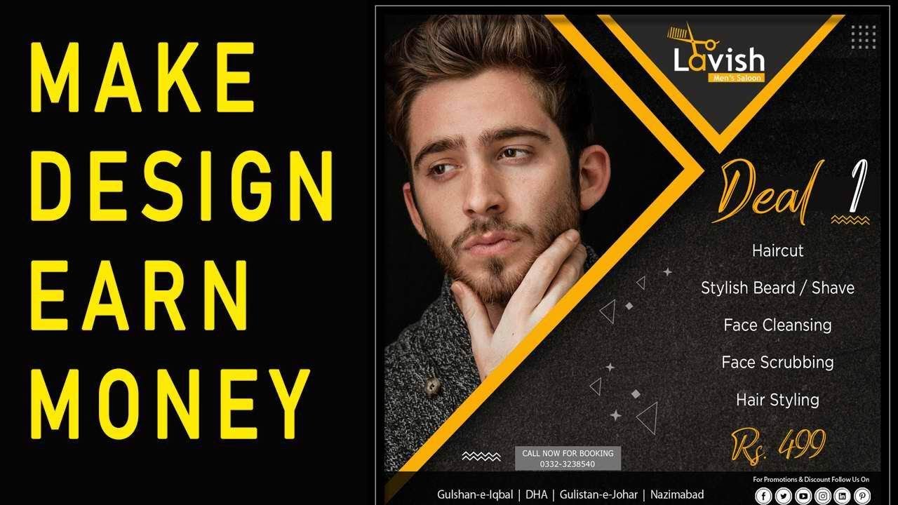 Make a Social Media Poster & Earn Money From Fiverr | Graphic Design Tutorial#YoutubeShorts Tuturial