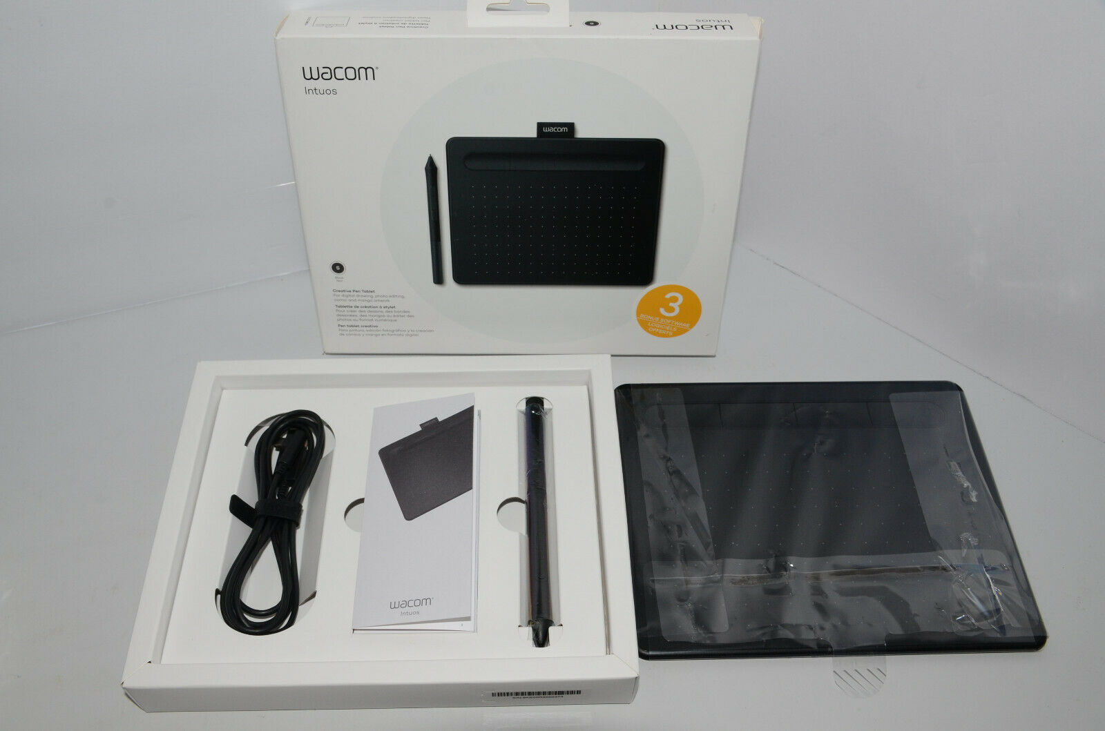 Wacom Intuos Graphics Drawing Tablet, Small 7.9"x 6.3", Black, CTL4100