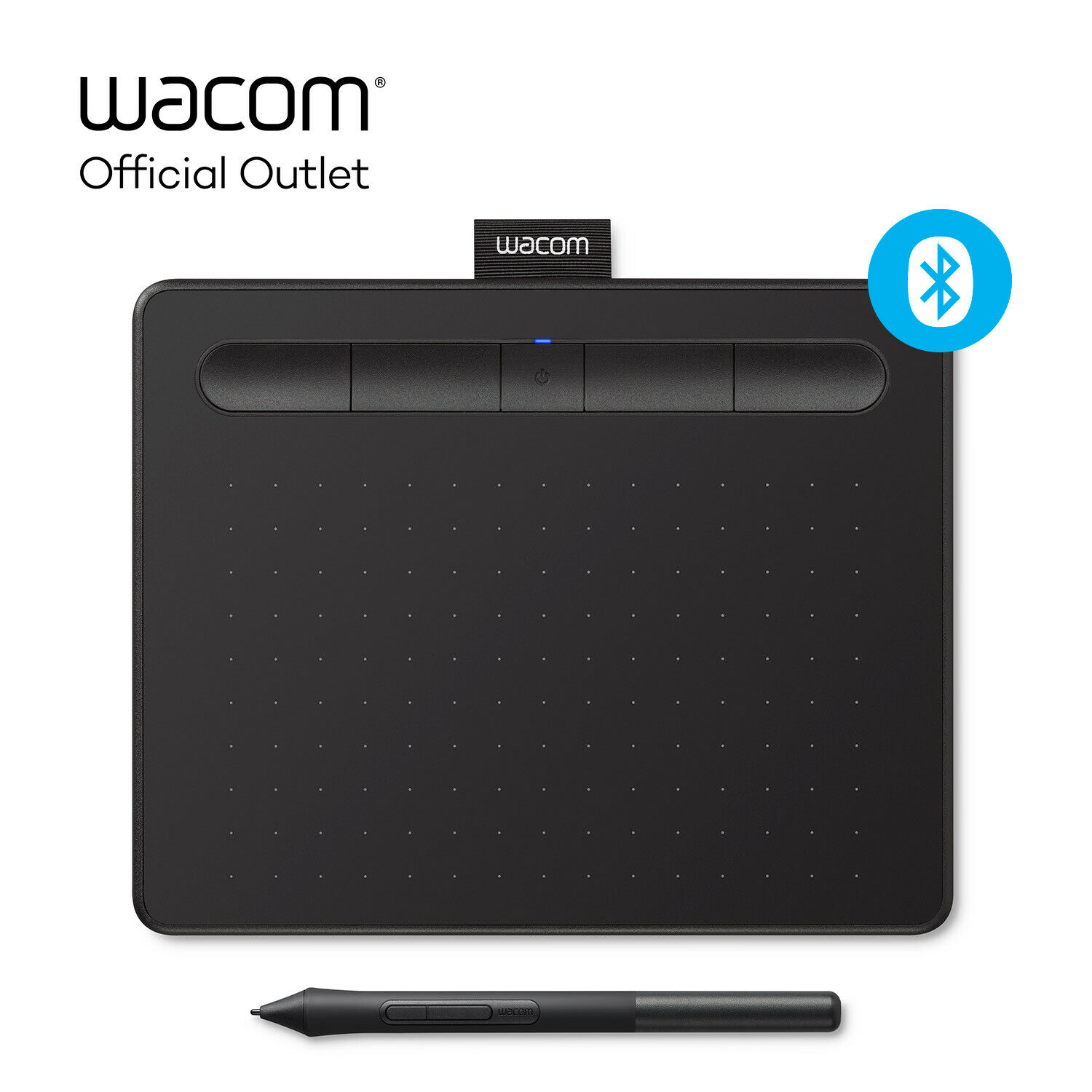 Certified Refurbished Wacom Intuos Small Wireless Graphics Tablet - Black