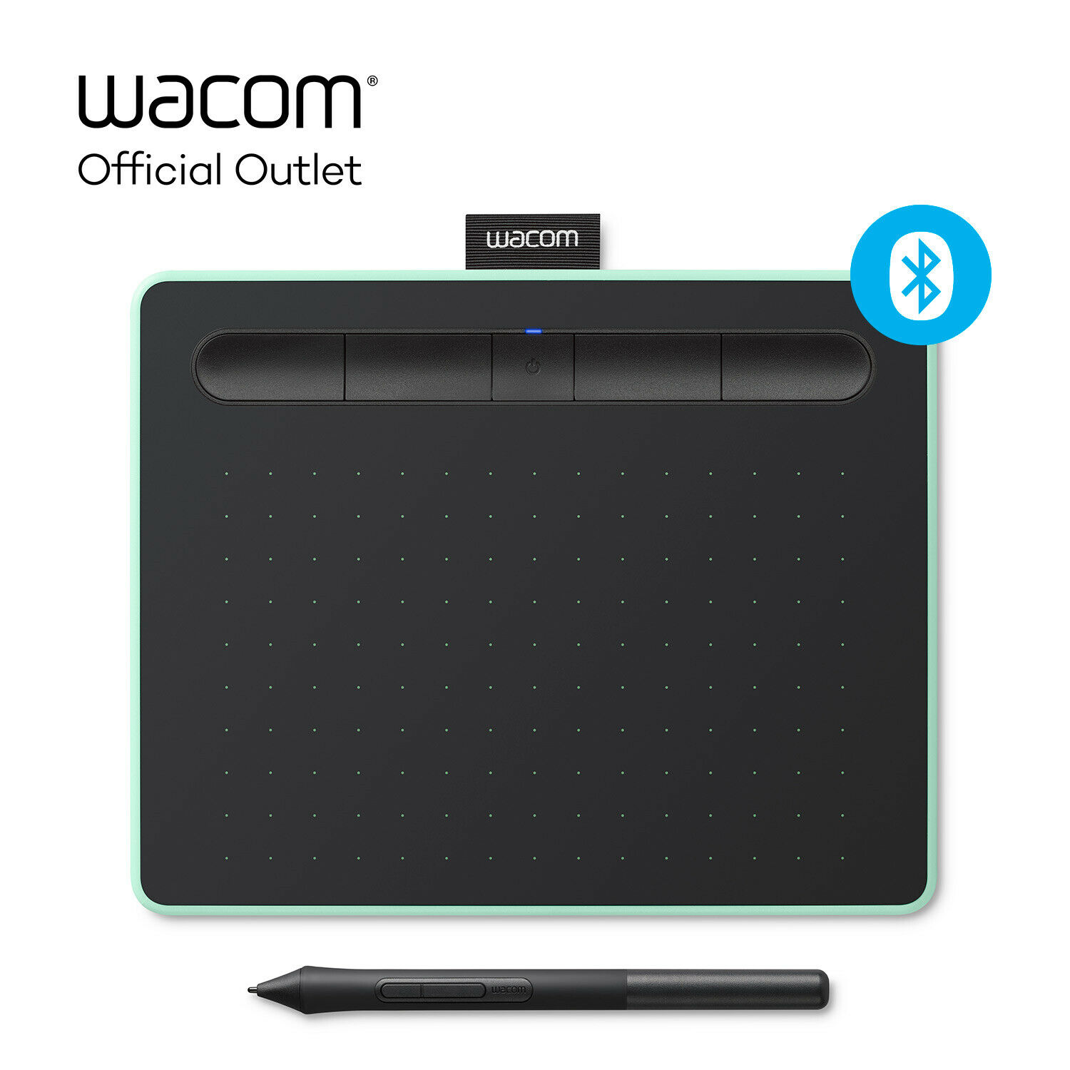 Wacom Intuos Wireless Graphic Tablet, 3 Bonus Software, Pistachio 7.9"x 6.3" ...