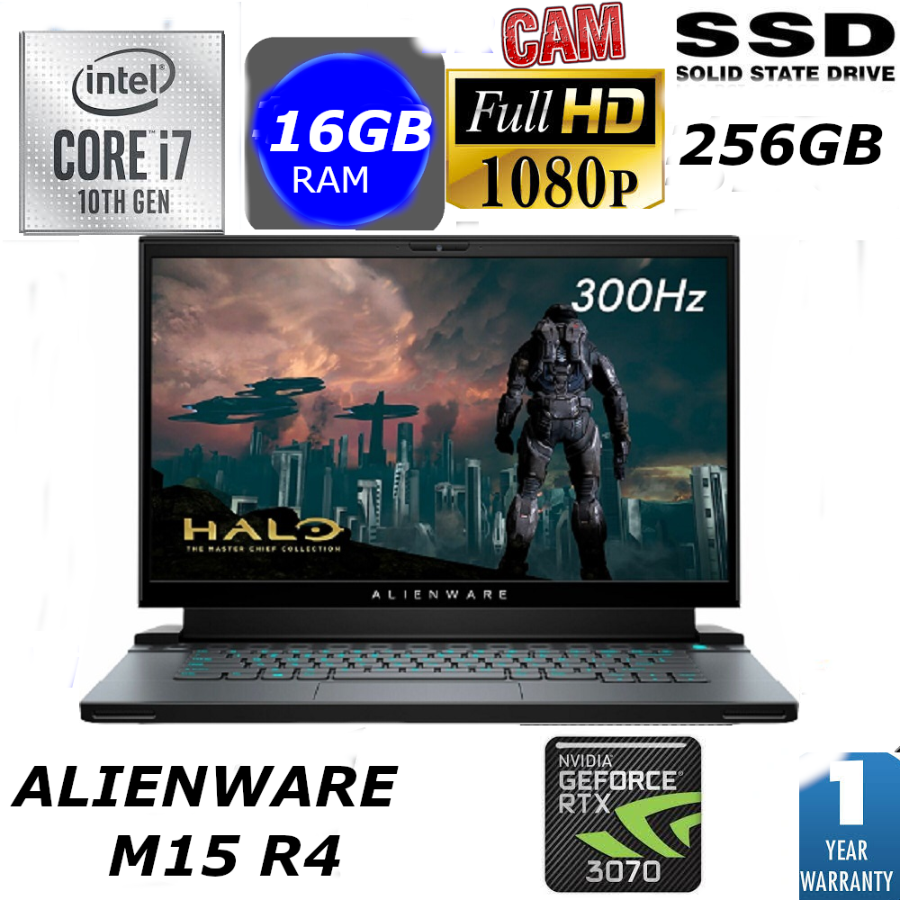 Alienware m15 R4 (2021) 15.6" FHD 300Hz i7-10870H 2.2GHz 16GB 256GB SSD RTX 3070