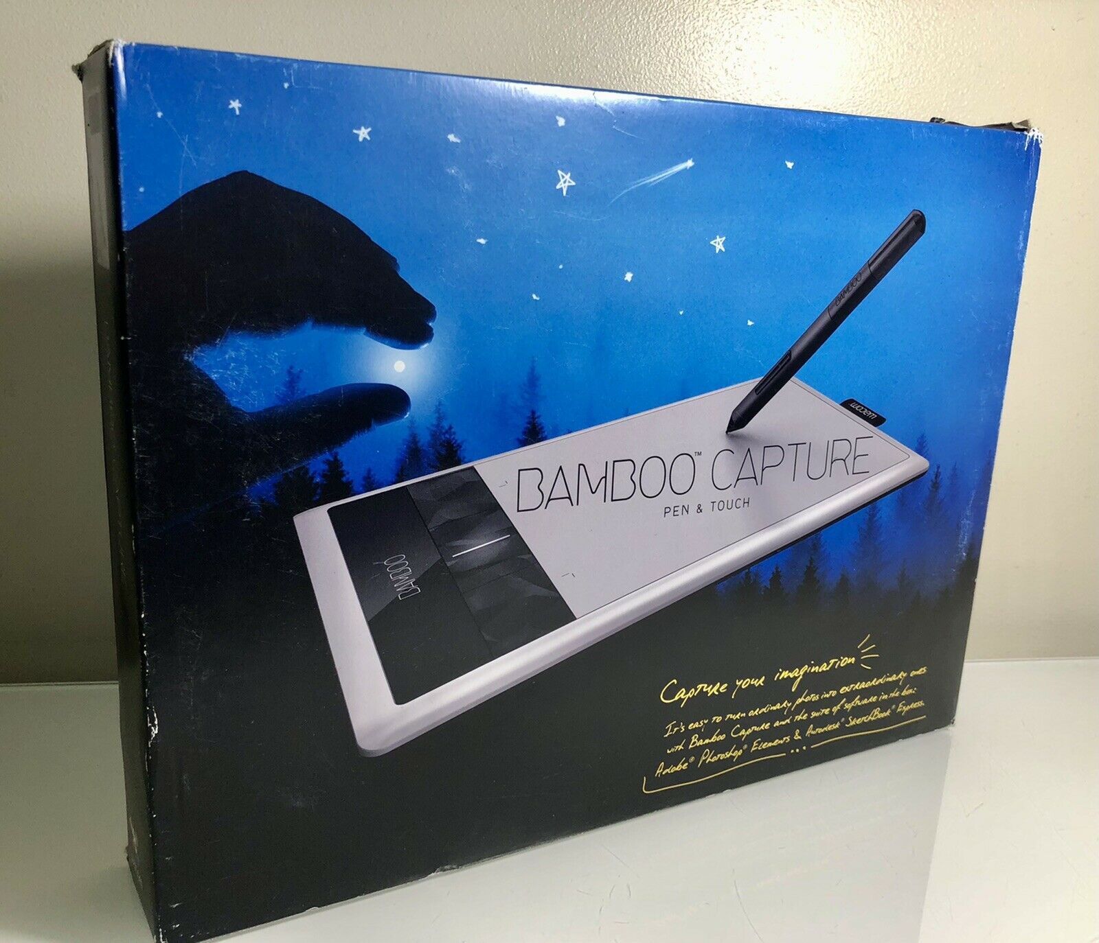 ⭕️ Wacom Bamboo Capture Graphics Drawing Tablet with Stylus, Discs Model CTH-470