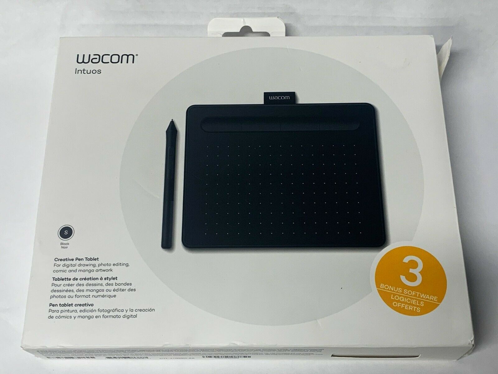 Wacom Intuos Battery Free Creative Drawing Pen Tablet Black Barely Used CTL-4100
