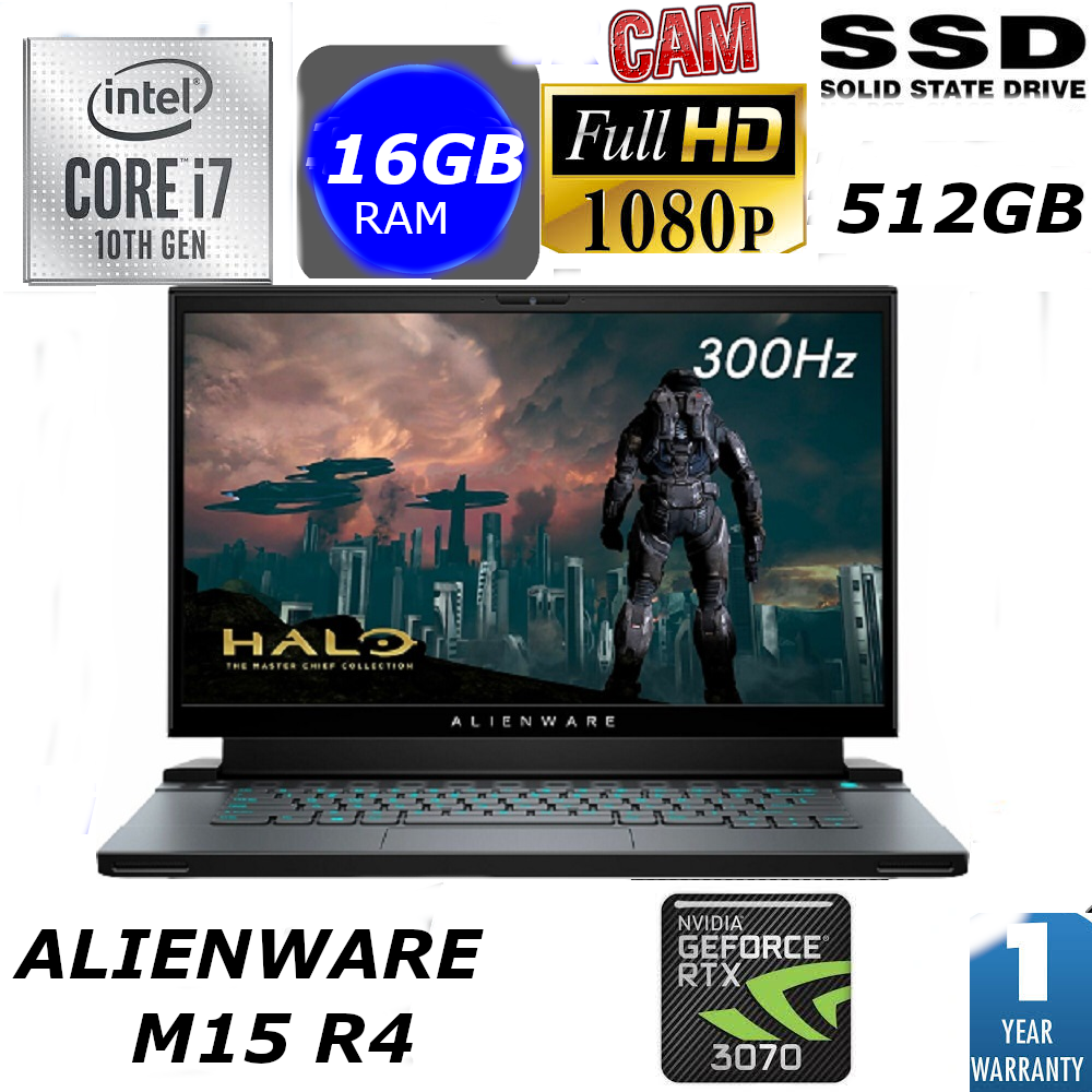 Alienware m15 R4 (2021) 15.6" FHD 300Hz i7-10870H 2.2GHz 16GB 512GB SSD RTX 3070