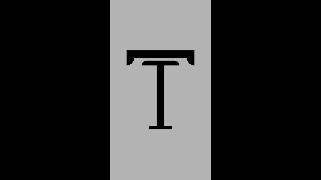T Logo Design | Letter Logo Design Tutorials | Adobe Illustrator #Shorts