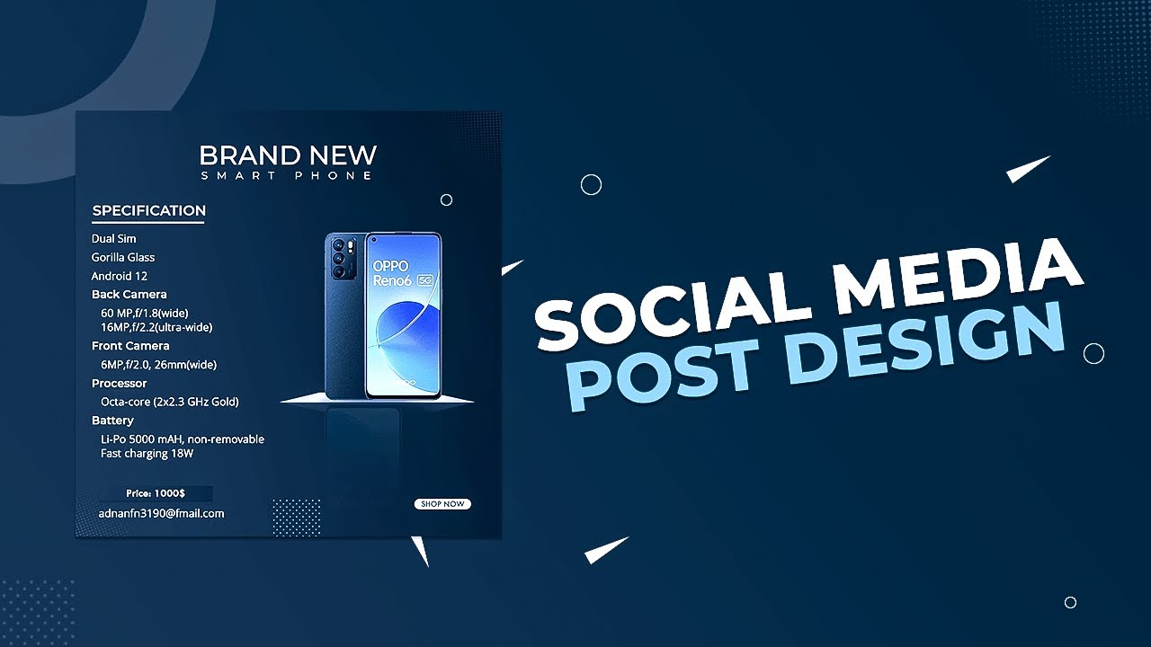 Social Media Post Design । Photoshop Tutorials | Tutorial | Graphic Design