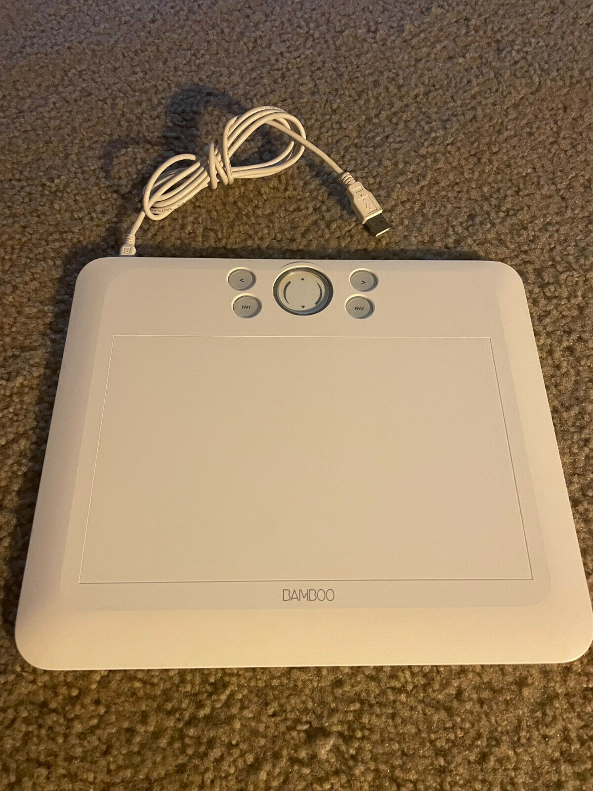 Wacom BAMBOO FUN CTE-650 Graphics Drawing Tablet White with USB Cord