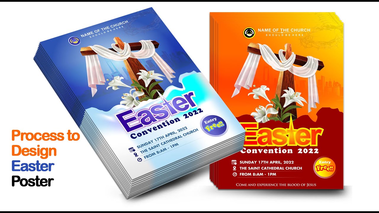 Corel Draw Tutorials / How to Design Easter Poster / Church Poster Design / Best Graphic Design