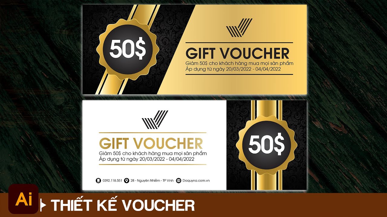 Hướng Dẫn Thiết Kế Voucher Bằng Illustrator | Graphic Design Tutorials