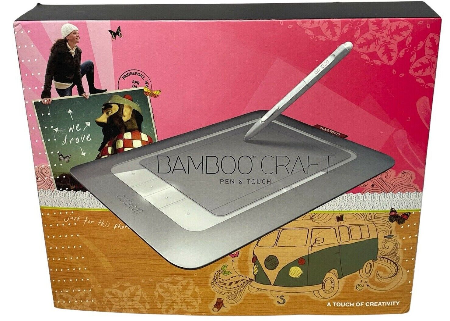 Wacom Bamboo Craft Pen & Touch Model CTH461 Drawing Graphics Tablet Software