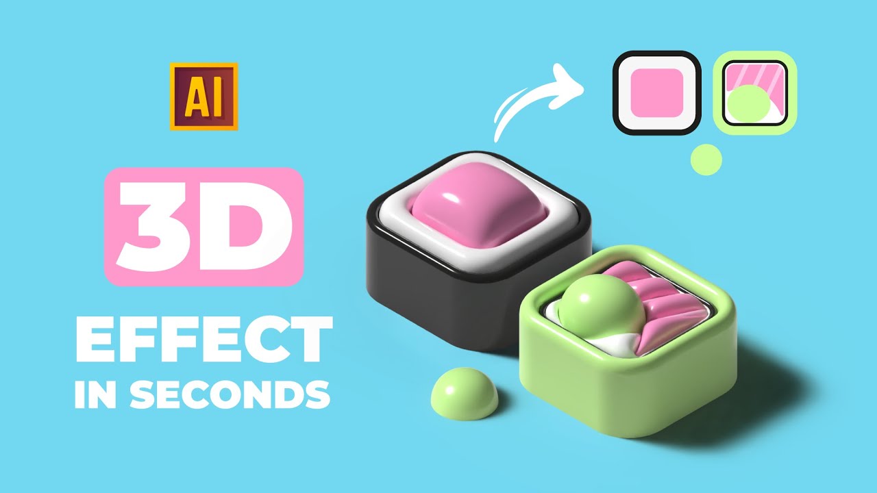 HOW TO MAKE 3D SUSHI IN SECONDS IN ADOBE ILLUSTRATOR