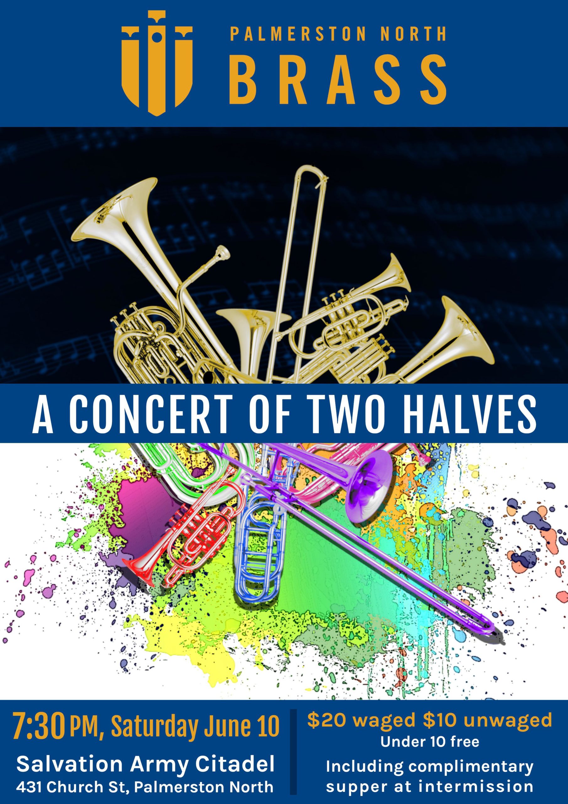 Concert poster for local brass band