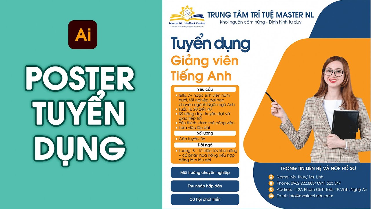 Thiết Kế Mẫu Tuyển Dụng Bằng Illustrator | Học Illustrator | Graphic Design Tutorials