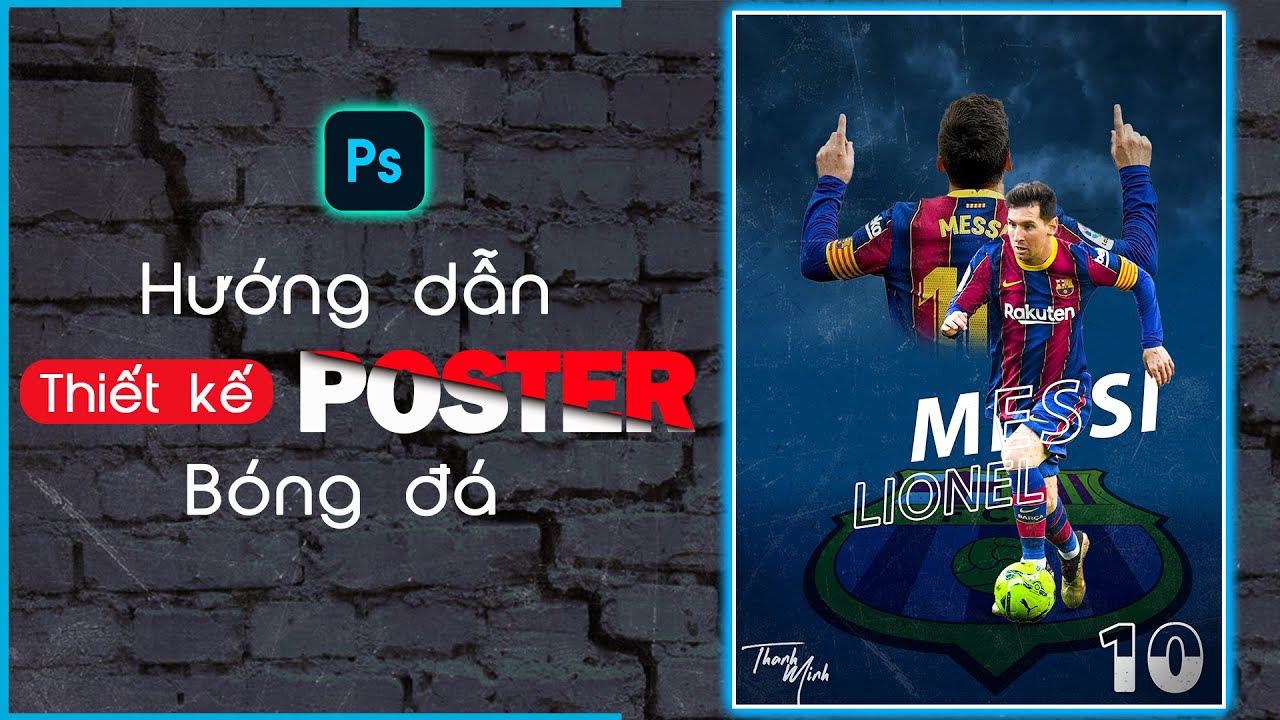 Thiết Kế Poster Bóng Đá Trong Photoshop | Poster Design | Graphic Design Tutorials