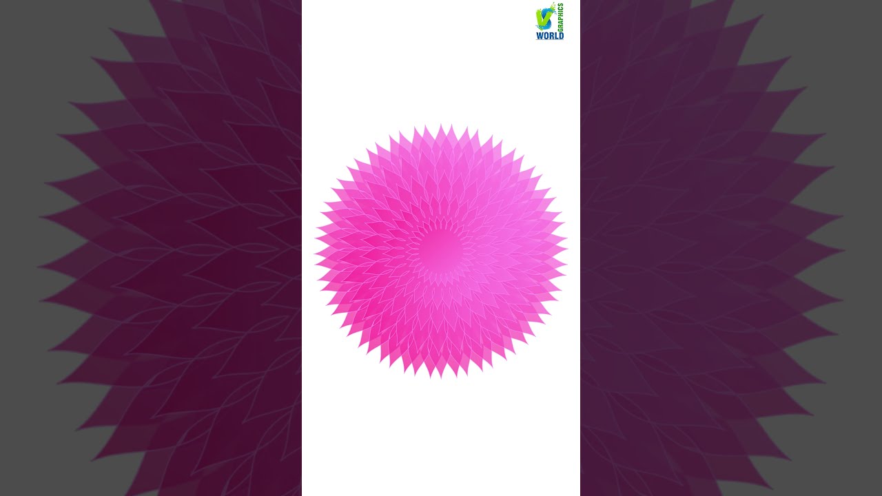 Corel Draw Flower Design | Corel Draw Designs | Coreldraw tutorials