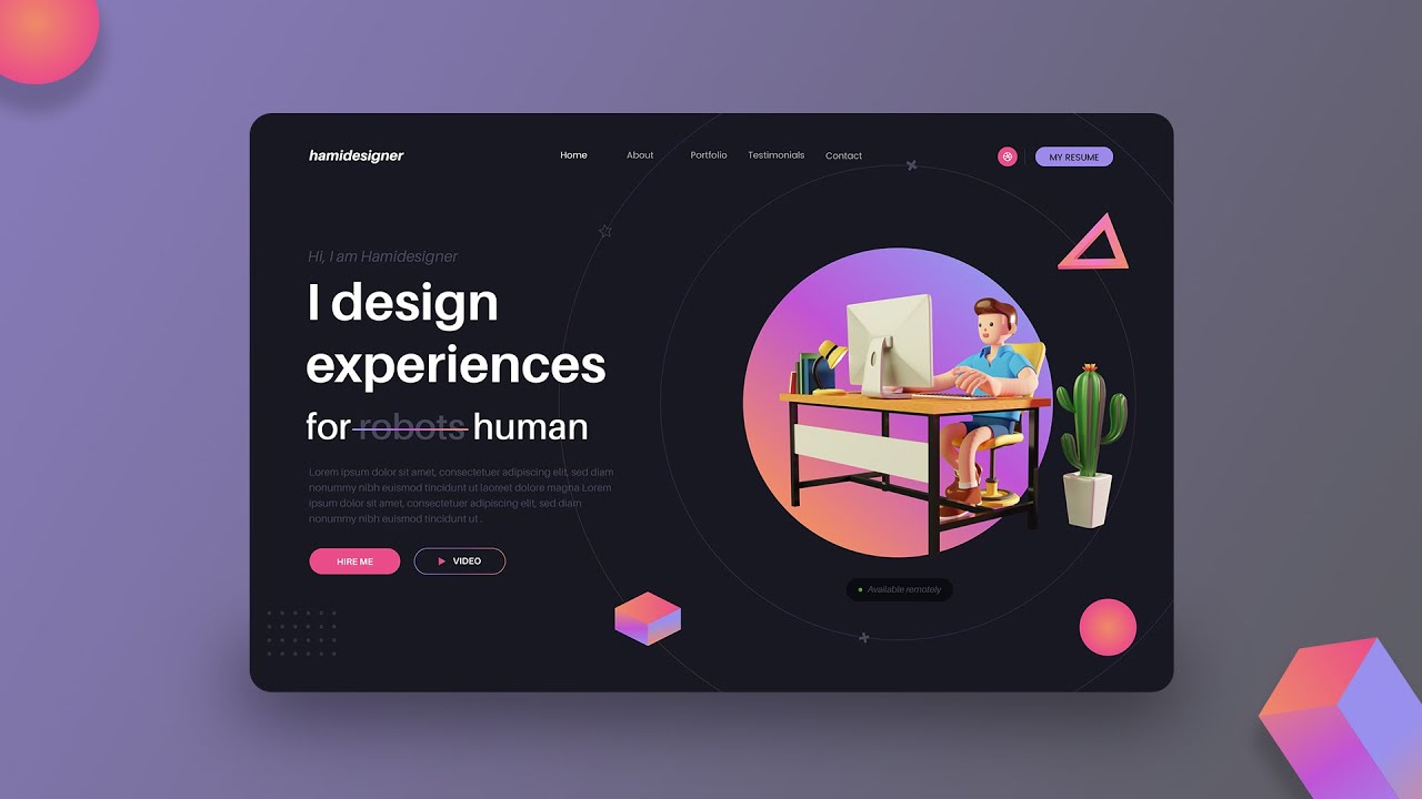 Create designer portfolio website in Adobe Illustrator | Design tutorials | Web Design Speed Art