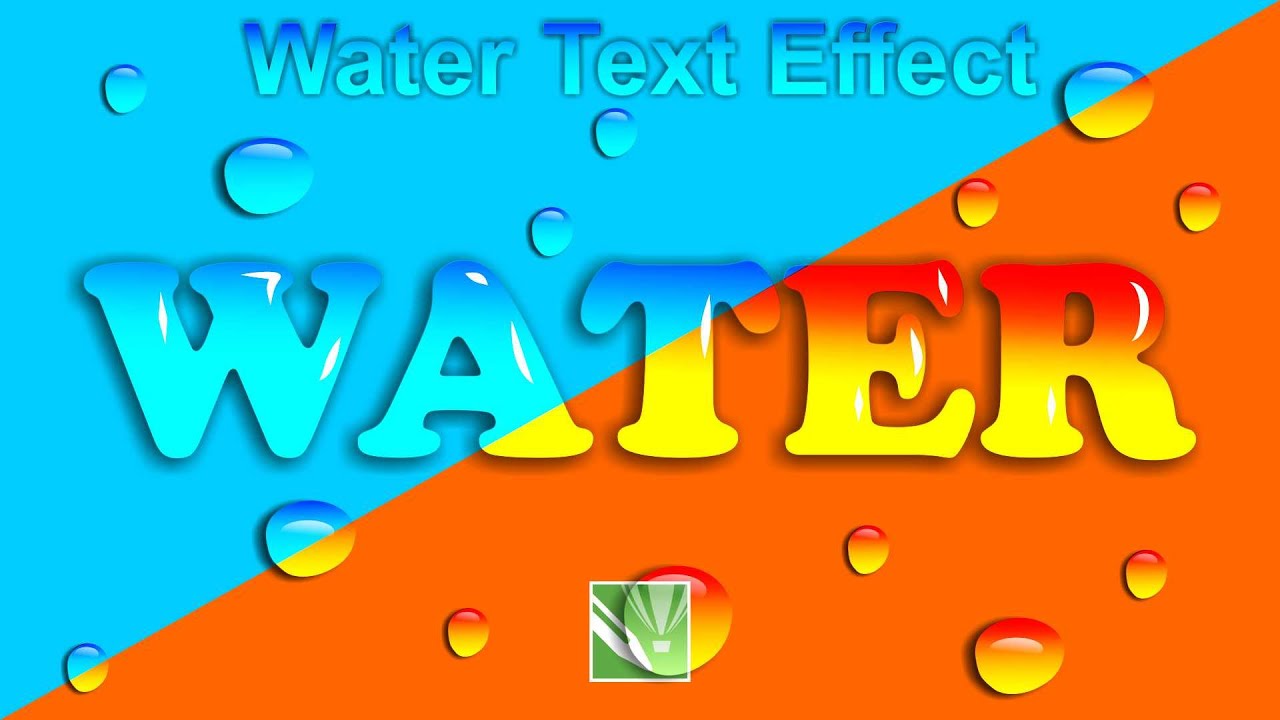 Water text effect in CorelDRAW Tutotorial | Text Effects Tutorials | Graphic Design Tutorial