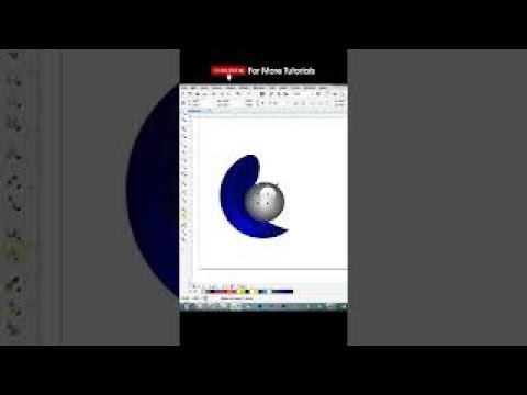 3D logo design in coreldraw || Graphic design tutorials for beginners || #short