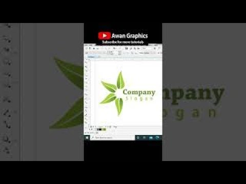 How to make logo || leaf logo design in CorelDraw || Graphic design tutorials for beginners