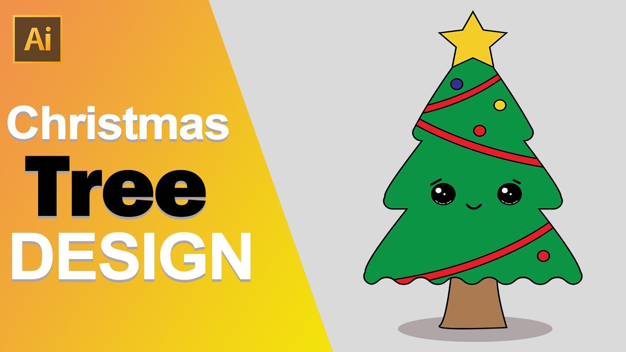 Graphic Design Tutorials | Vẽ Cây Thông Trong Illustrator - How To Draw A Christmas Tree