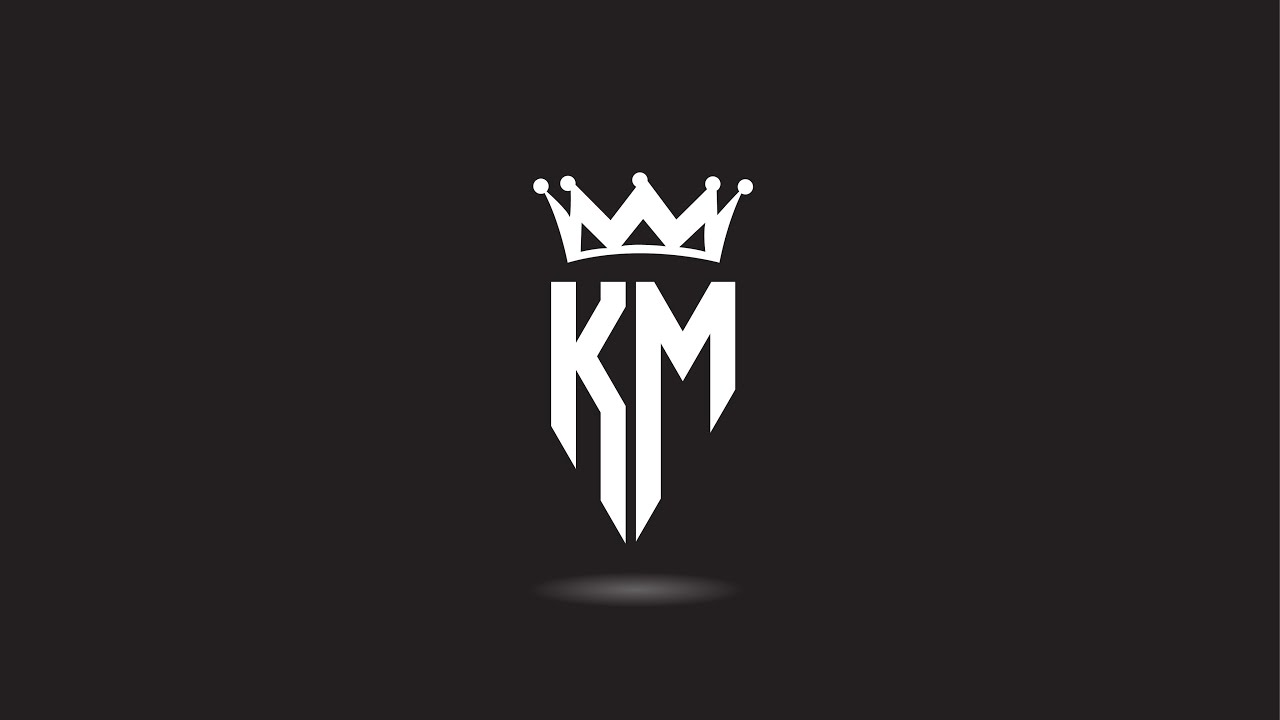 KM Letter Logo Design  In Illustrators | Adobe Illustrator Tutorials | Graphic Hunters