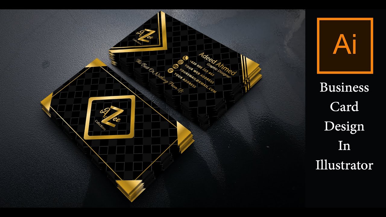 Business Card Design In Illustrator | Adobe illustrator tutorials | Graphic Designing