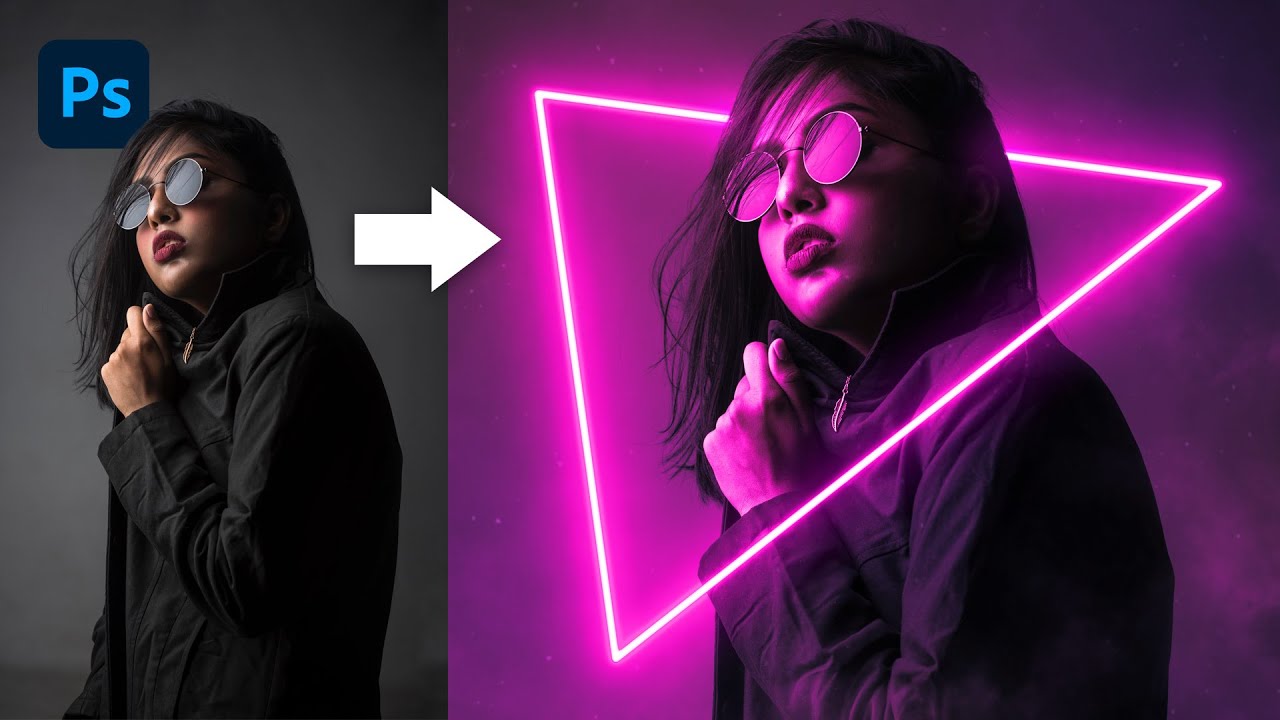 Neon Light Effect Photoshop Tutorial